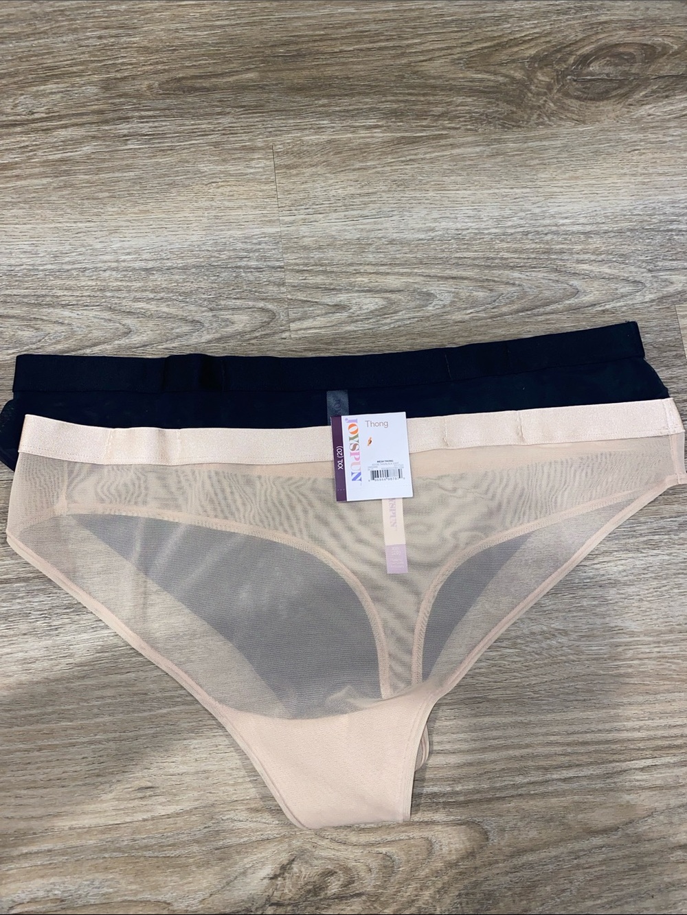 Sheer Mesh Thong Panty - Nude